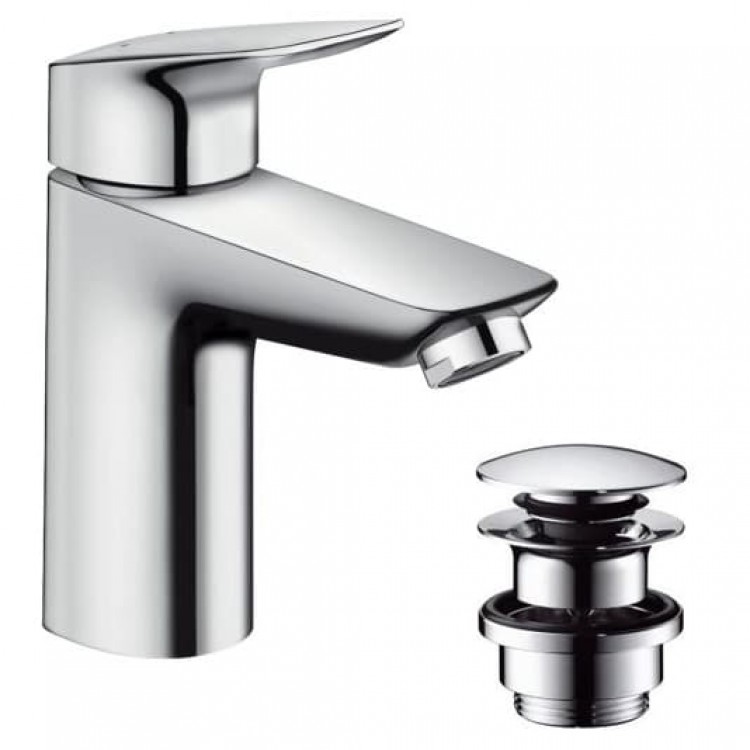 Смеситель для умывальника Hansgrohe Logis 100 71107 с клик-клаком Смеситель для умывальника Hansgrohe Logis 100 71107 с клик-клаком